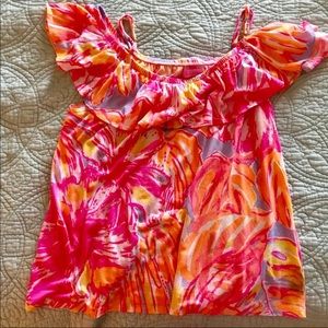 lilly pulitzer neon off shoulder medium pink